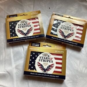 Patriotic deck cards American Flag USA red white blue stars stripes game